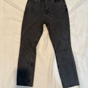 Abercrombie & Fitch women’s Washed Black Slim-Straight Jeans